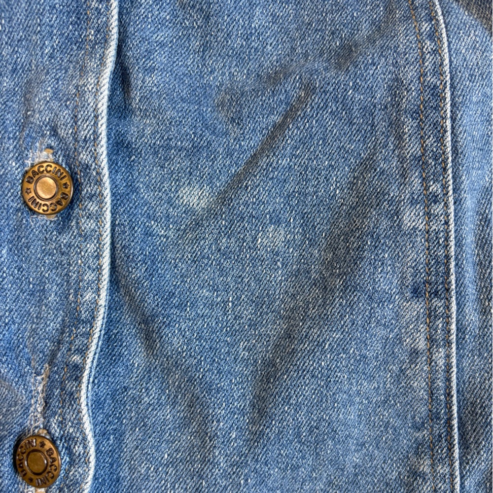 Vintage Baccini Denim Vest | Cottagecore Prairie Layer | Size 2X | Cotton | - Picture 5 of 5